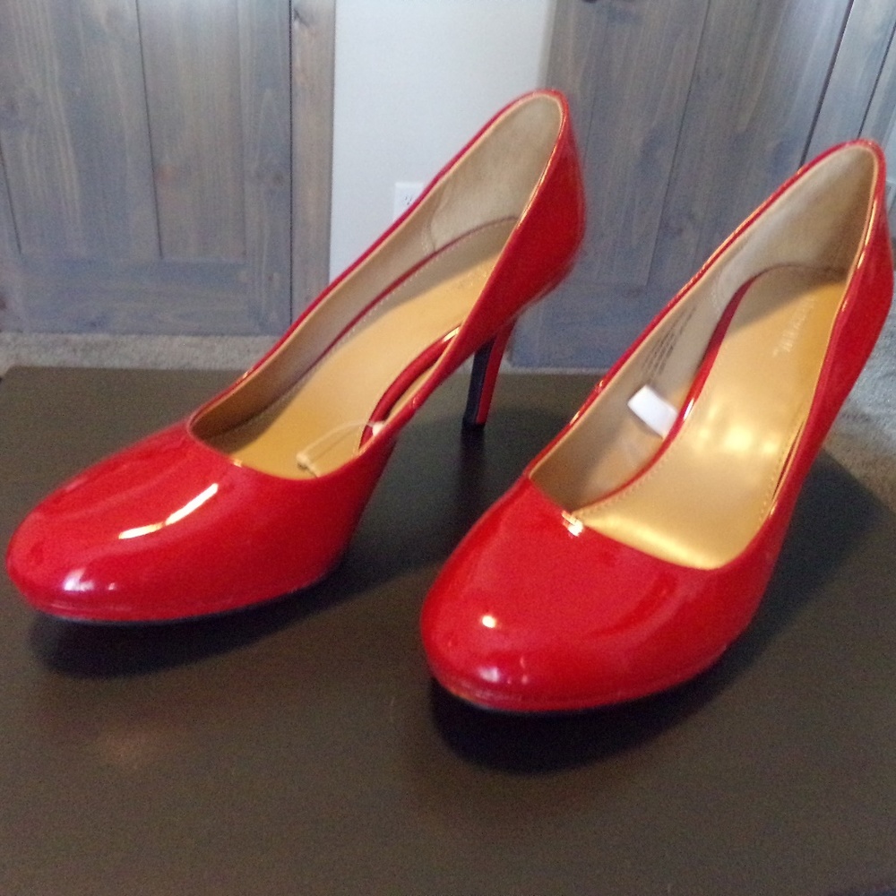 Merona Patent Red Platform Heels